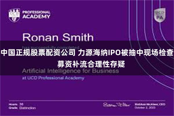 中国正规股票配资公司 力源海纳IPO被抽中现场检查    募资补流合理性存疑