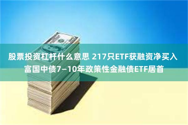 股票投资杠杆什么意思 217只ETF获融资净买入 富国中债7—10年政策性金融债ETF居首