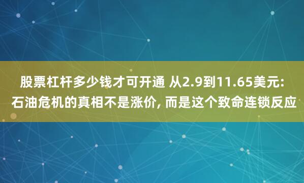 股票杠杆多少钱才可开通 从2.9到11.65美元: 石油危机的真相不是涨价, 而是这个致命连锁反应