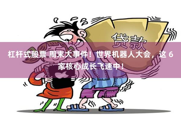 杠杆式股票 周末大事件！世界机器人大会，这 6家核心成长飞速中！
