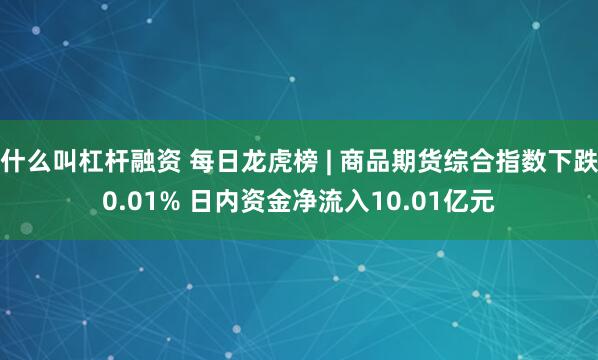什么叫杠杆融资 每日龙虎榜 | 商品期货综合指数下跌0.01% 日内资金净流入10.01亿元